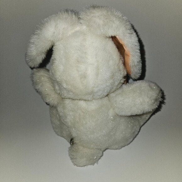 VTG Cape Craftsmen White Bunny Rabbit Plush Vinyl Face Wind-Up NOT WORKING Read - Picture 7 of 16